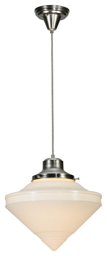 Meyda Lighting 141103 14" Wide Revival Schoolhouse W/Deco Cone Globe Pendant