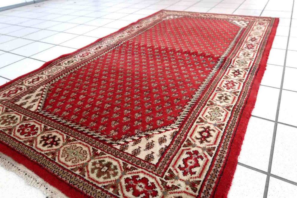 Handmade Vintage Indian Seraband Rug 3'x5.2', 92cmx161cm, 1970s