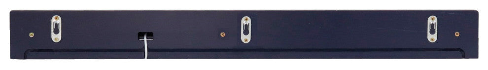 35" Blue Wireless Charging Shelf and Frameless Mirror Set