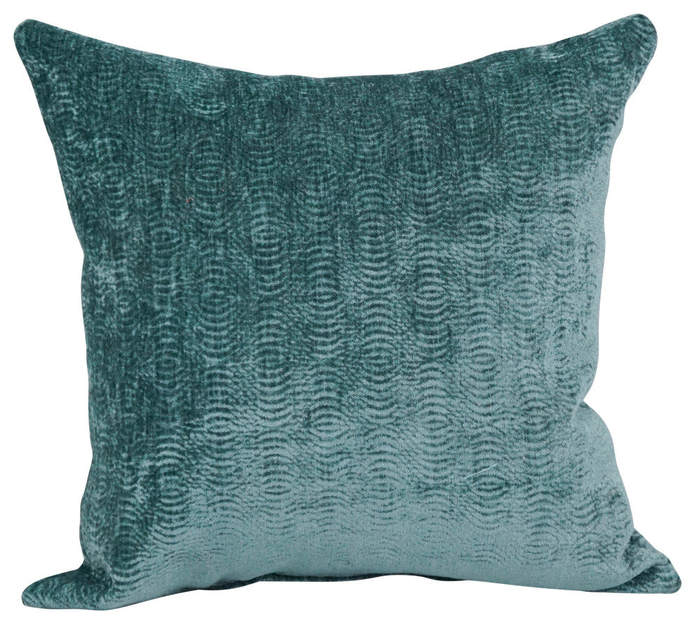 17" Jacquard Throw Pillows With Inserts, Set of 4, Reverber Lagoon
