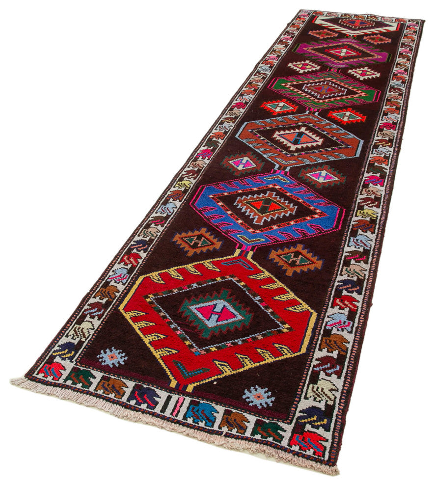 Rug N Carpet - Hand-knotted Turkish 2' 11" x 11' 11" Vintage Runner Rug