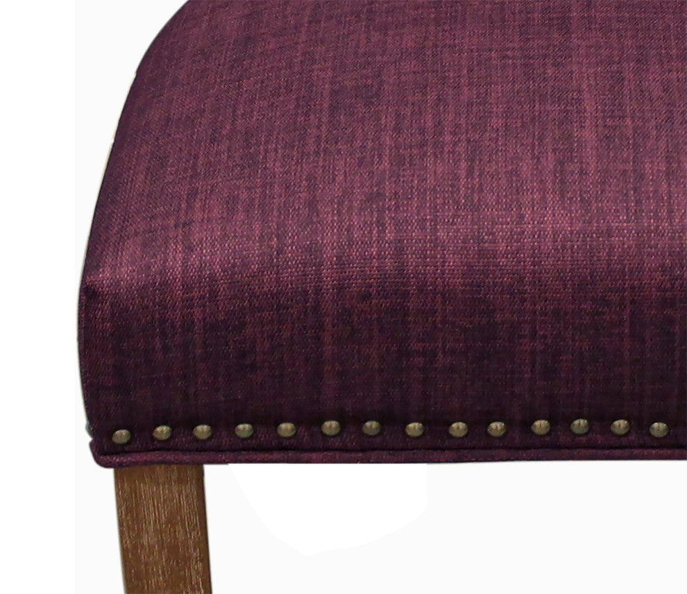 Lavaca 5-Piece Dining Set, 48" Round Dining Table and 2 Sets of Purple Chairs