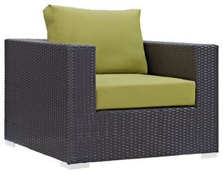 Espresso Peridot Convene 4 Piece Outdoor Patio Sectional Set