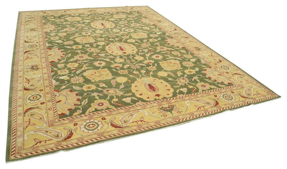 Rug N Carpet - Handwoven Oriental 8' 10" x 11' 10" Soft Oushak Area Rug
