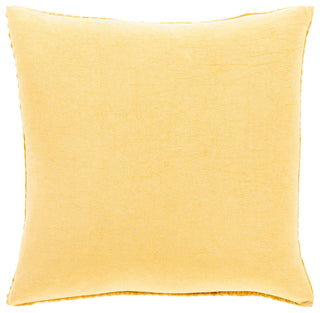 Surya Waffle Saffron Pillow Shell With Down Insert 18"H X 18"W