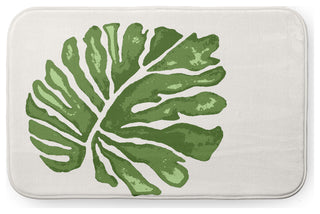 34" x 21" Big Leaf Bathmat, Green