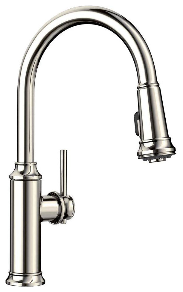 Blanco Empressa Pull-Down Kitchen Faucet, Polished Nickel