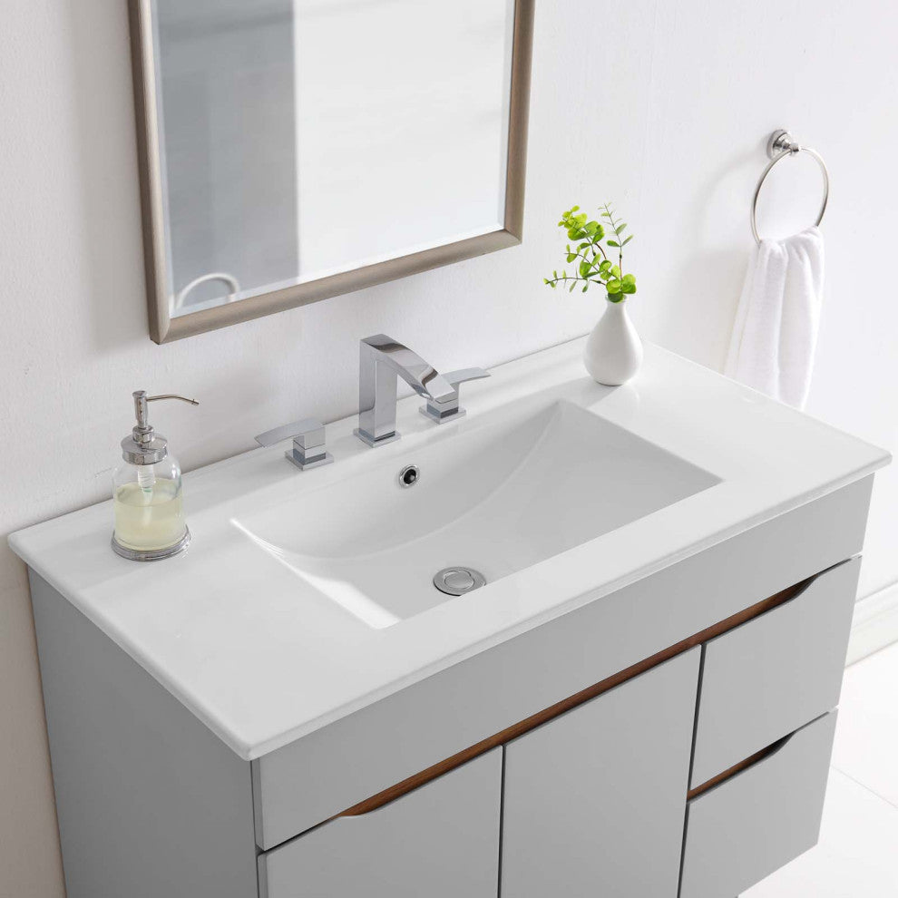 Cayman 36" Bathroom Sink White