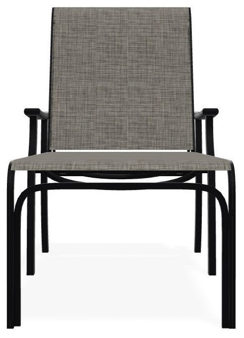 St. Catherine Sling 4-Position Outdoor Chaise Lounge, Storm/Black
