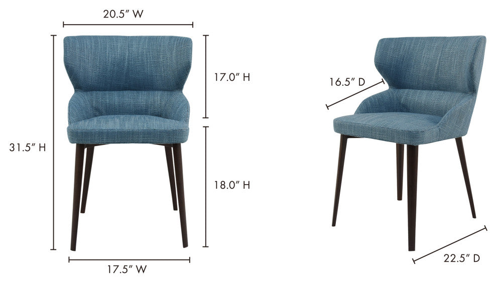 Retro Skylar Dining Chair - Blue