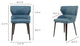 Retro Skylar Dining Chair - Blue