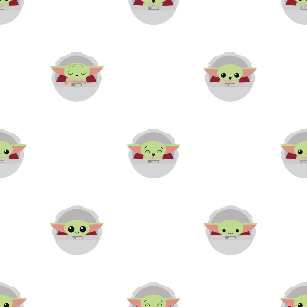 Green Grogu Peel & Stick Wallpaper