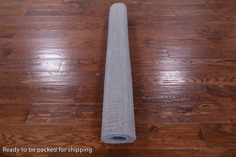 4' 1" X 6' 1" Wool and Silk Handmade Savannah Grass Rug Q11480