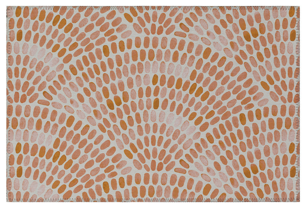 Indoor/Outdoor Seabreeze SZ7 Salmon Machine Washable 1'8" x 2'6" Rug