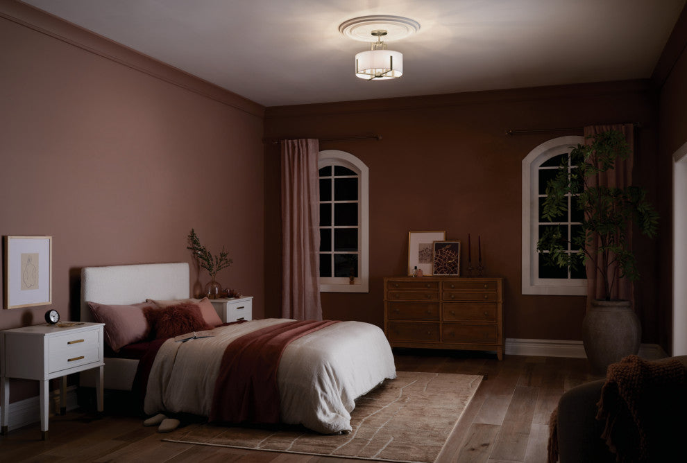 Malen 4 Light Semi Flush Light, Champagne Bronze