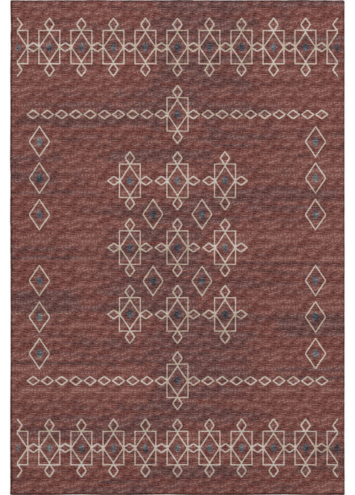 Addison Premium Washable Mayfield AMF109 Red 3' x 5' Rug
