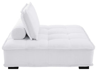 Saunter Tufted Fabric Fabric 5-Piece Sectional Sofa White -5210
