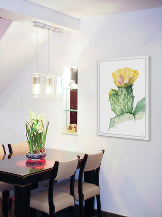 "Prickly Pear Cactus" Framed Painting Print, 16"x24"