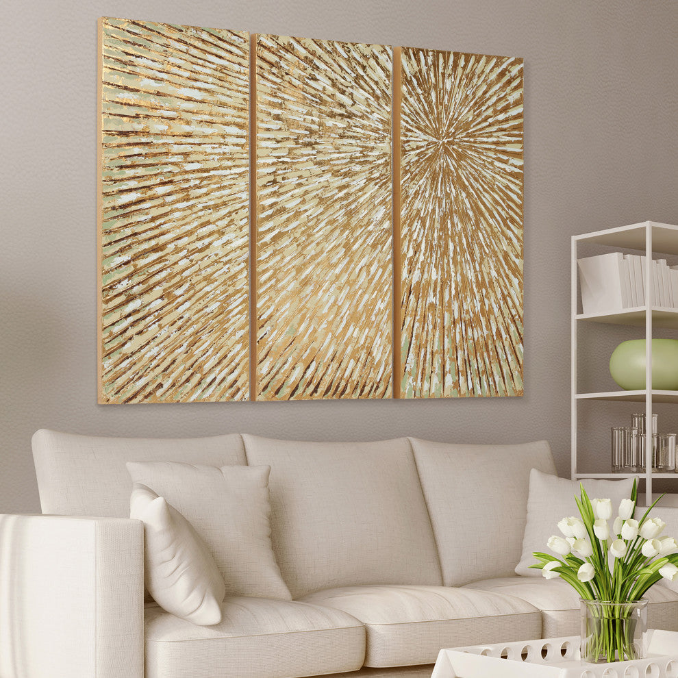 Sunshine Abstract Wall Art Textured Metallic Hand Painted by Martin Edwards, Mar-2253-4820-3