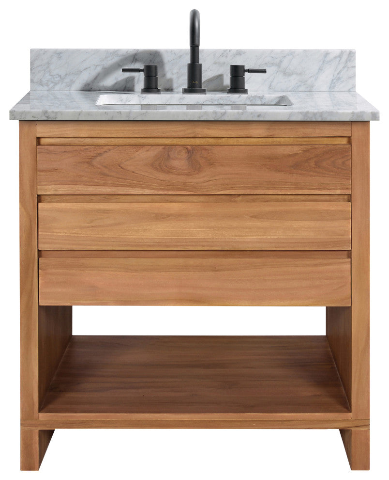 Avanity Kai Bath Vanity, Natural Teak, 30"