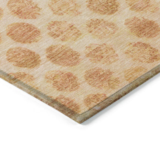 Machine Washable Indoor/Outdoor Chantille ACN1642 Peach 1'8" x 2'6" Rug