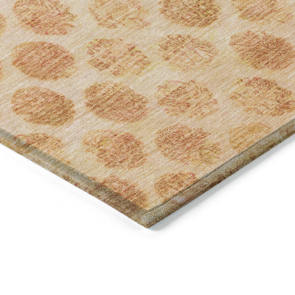Machine Washable Indoor/Outdoor Chantille ACN1642 Peach 1'8" x 2'6" Rug