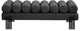 Akeela Linen Textured Fabric Upholstered Bench, Black