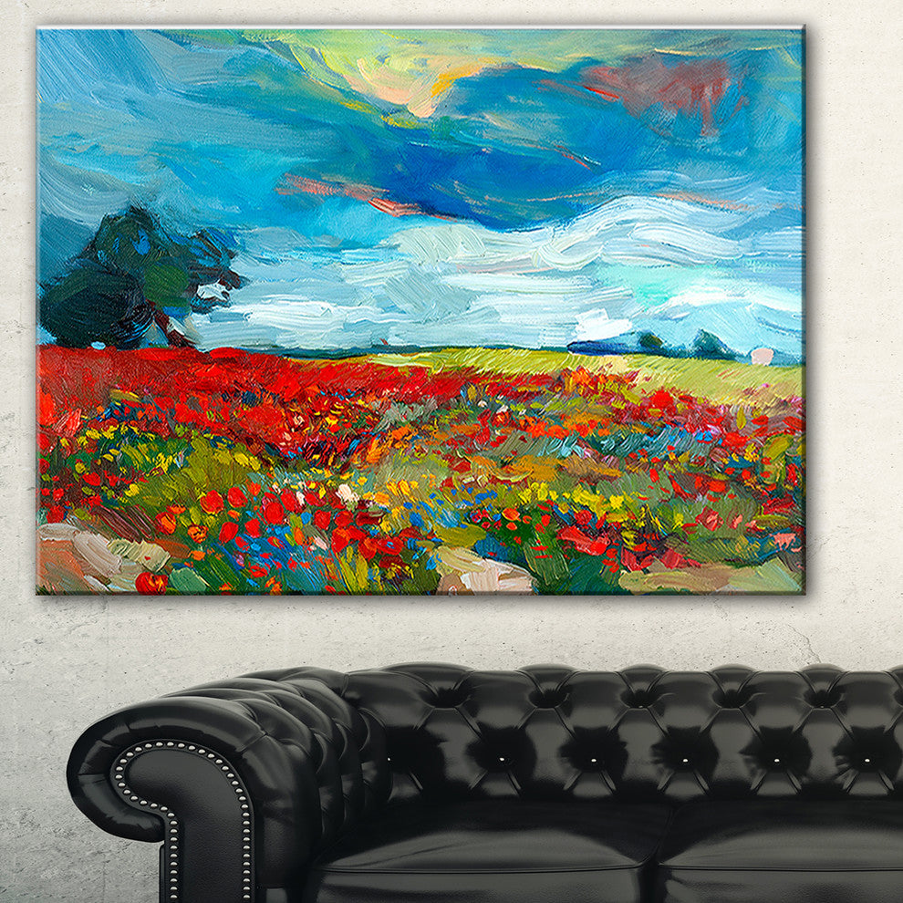 "Colorful Flower Fields" Canvas Print