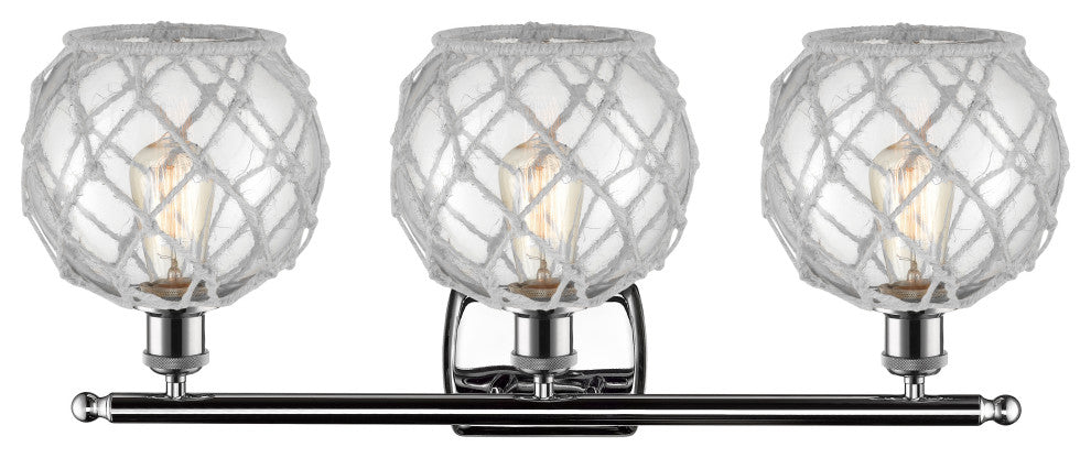 Innovations Farmhouse Rope 3-Light Bath Vanity Polished Chrome