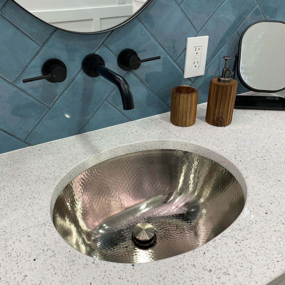 Freud 19" Undermount Bathroom Sink in Nickel