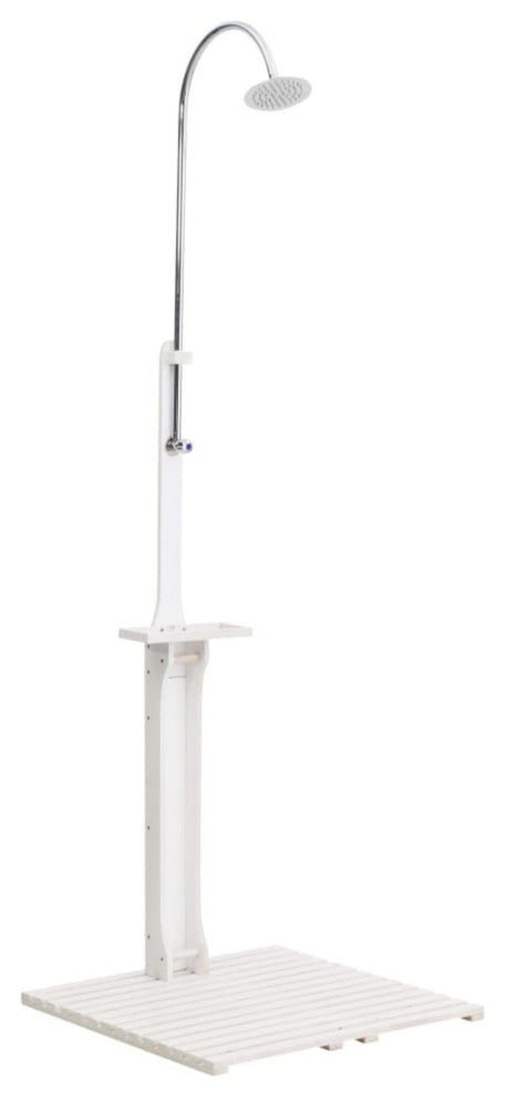 vidaXL Garden Shower White Wood