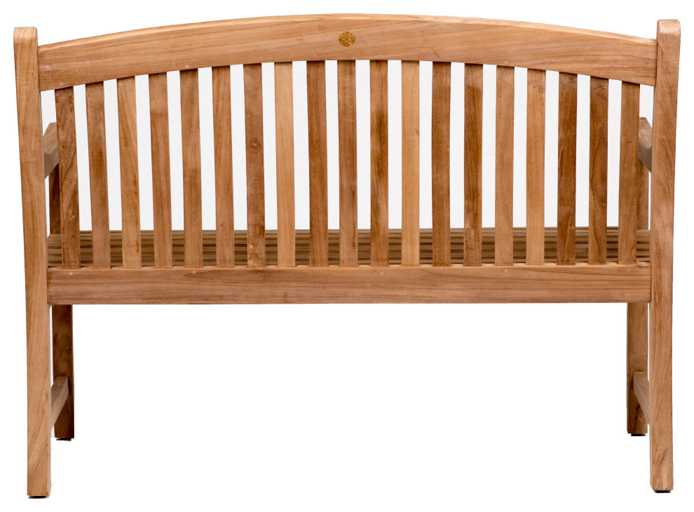 Amazonia Newcastle 1-Piece Outdoor 2-Seat Bench | Certified Teak