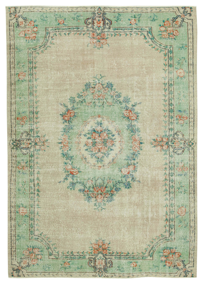 Rug N Carpet - Hand-knotted Turkish 6' 6'' x 9' 0'' Low Pile  Area Rug