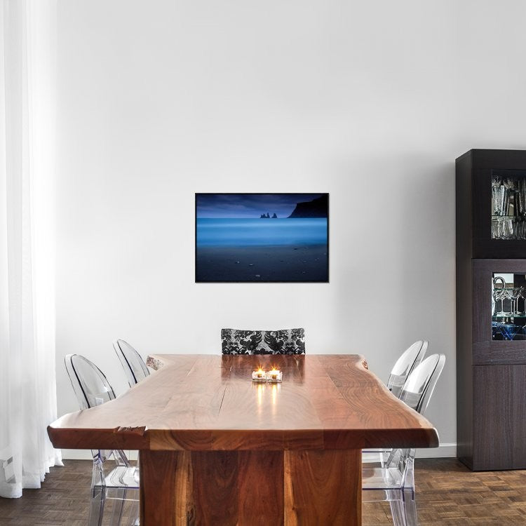"Blue Night 2" Framed Canvas Giclee by Amnon Eichelberg, 31x21"