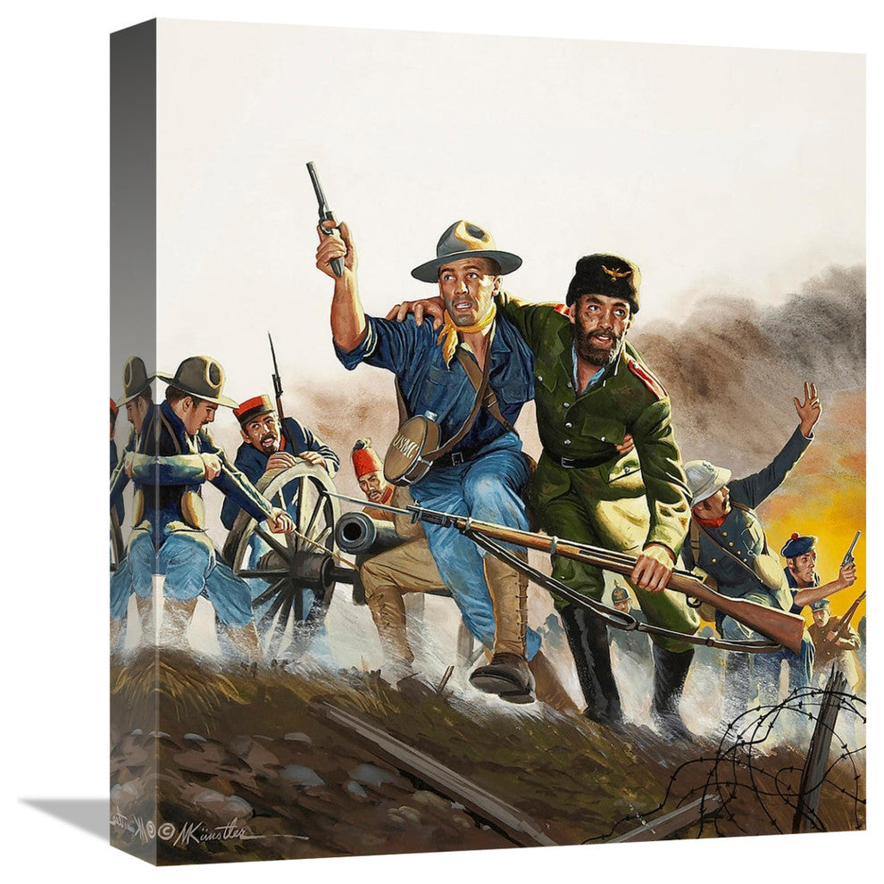 "The Stubborn Leatherneck Who Took China Wall" Canvas by Mort Kunstler, 14x16"