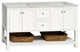 Lakeshore 60" Double Bathroom Vanity, White, Engineered Carrara