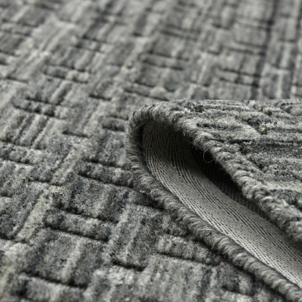 Houston Aliya Area Rug, Dark Gray, 8'9" x 11'9", Geometric
