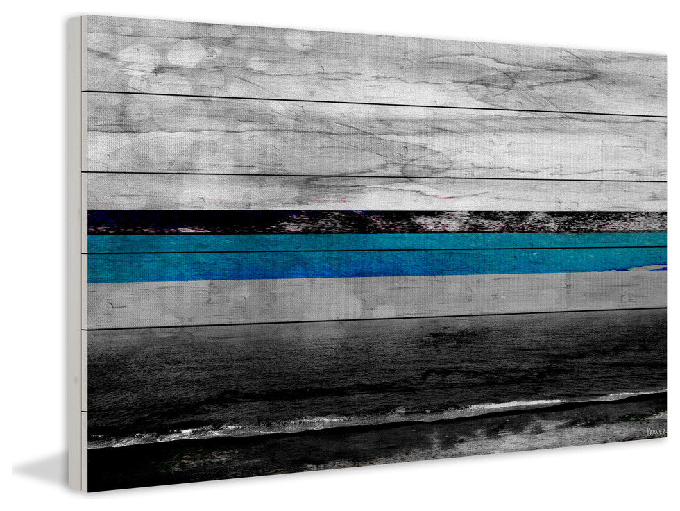 "Tamula" Print on White Wood, 45"x30"
