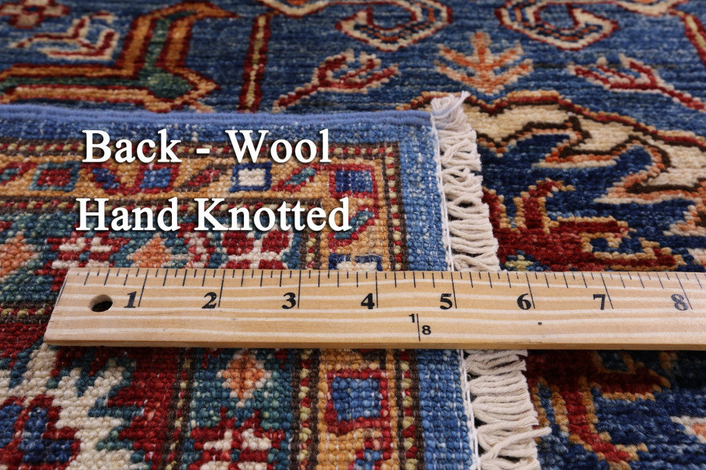 Super Kazak Hand Knotted Rug 3' 4" X 4' 10" Q10634