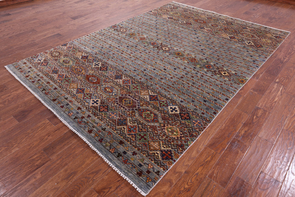 6' 10" X 10' 2" Khorjin Super Kazak Handmade Rug - Q12360