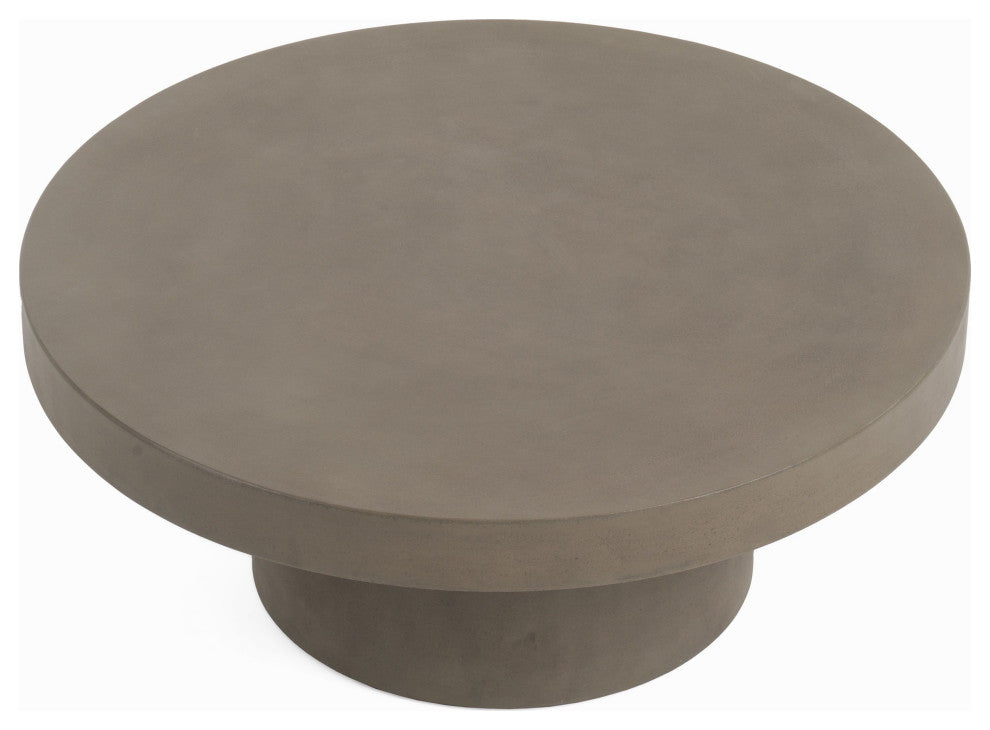 Modrest Morley Modern Round Concrete Coffee Table