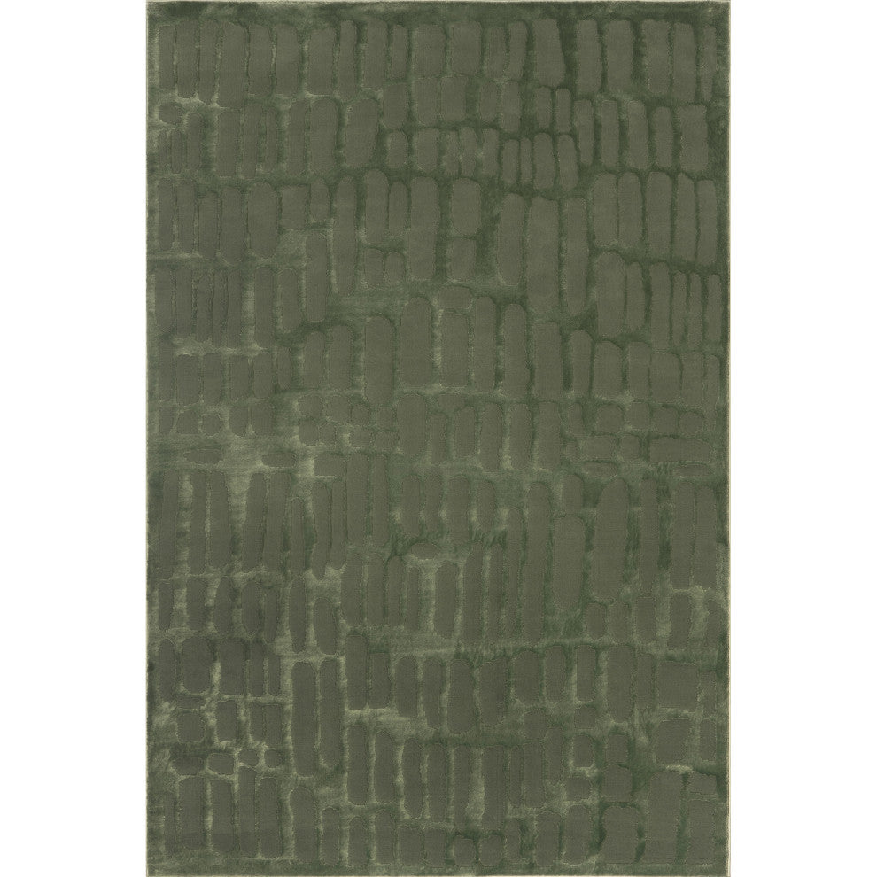Nuloom Belen Modern Abstract Rug, Forest Green 4' x 6'
