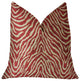 Oasis Waves Red Luxury Throw Pillow, 18"x18"