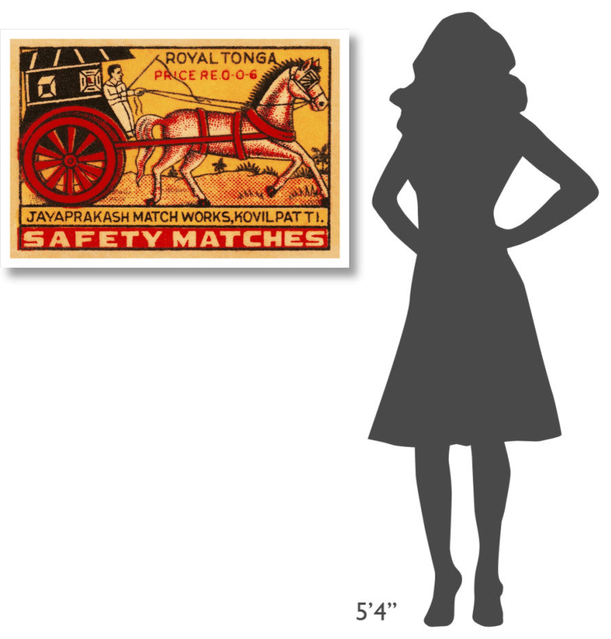 "Royal Tonga Safety Matches" Digital Paper Print by Phillumenart, 38"x26"
