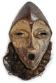 Consigned Vintage Wood and Raffia Lega Mask