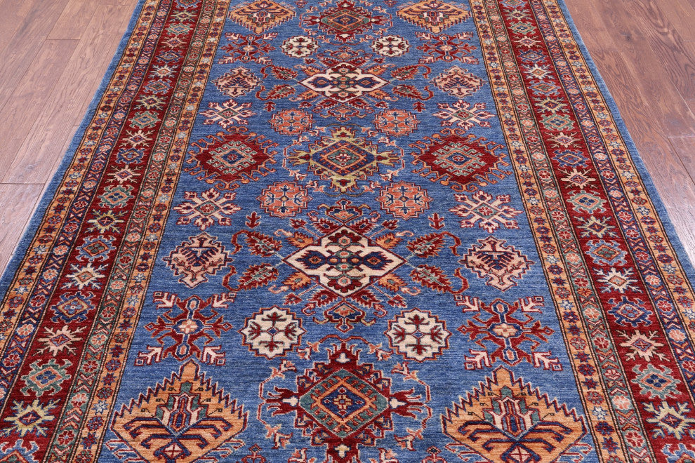5' 10" X 9' 0" Super Kazak Hand-Knotted Wool Rug - Q12938
