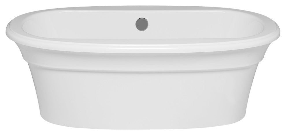 Malibu Matira Oval Soaking Bathtub 66x36x22 Biscuit