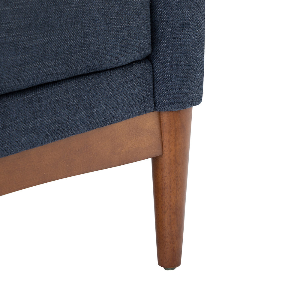 34.2" Comfy Living Room Armchair With Sloped Arms, Set of 2, Navy