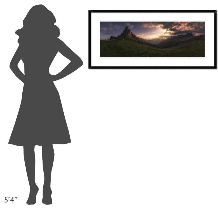 "Mountain Cottage" Framed Digital Print by David Martin Castan, 44x20"