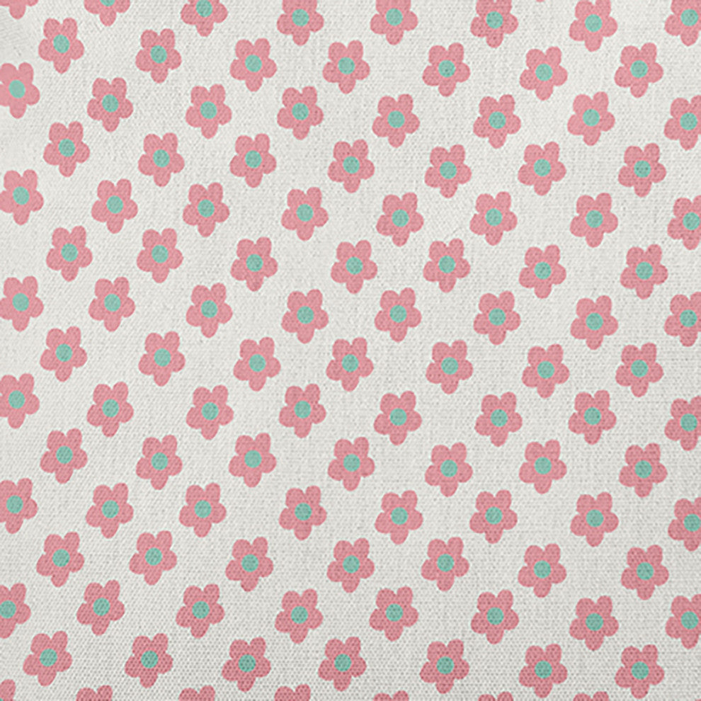 Flower Power Decorative Throw Pillow, Whisper White, 20"x20"